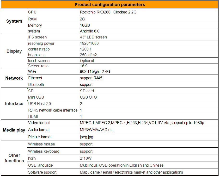 Kinstone 43 inch Standalone Information Digital Signage Kiosk