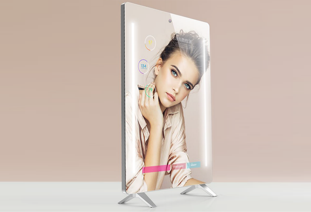 Kinstone Make Up Mirror Lcd Advertising Display Screen Dress Mirror