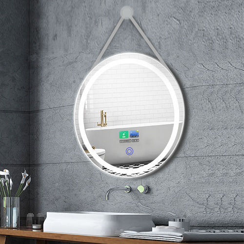 Kinstone 15.6 inch LCD Round Shape 60CM Diameter Bathroom Mirror Wall Hang Intelligent Smart Mirror