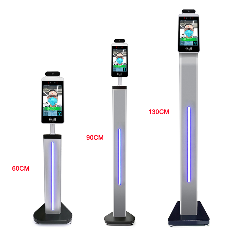 Kinstone 8 Inch Floor Stand Human Body Thermometer Ai Temperature Measurement Face Reader Thermal Imaging Camera Module