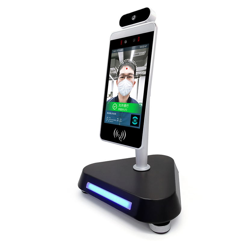 Kinstone 8 Inch Floor Stand Human Body Thermometer Ai Temperature Measurement Face Reader Thermal Imaging Camera Module