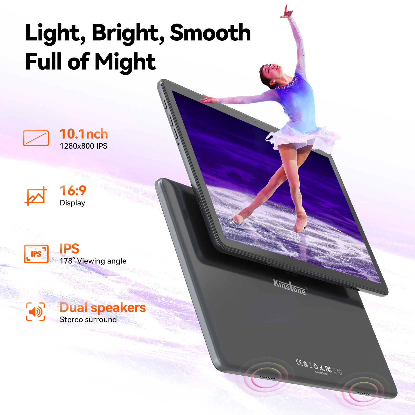 Kinstone 10.3/10.1 inch Tablet PC 6000mAh 5GWiFi Octa-core HD IPS BOE LCD 3GB/4GB/6GB+32GB/64GB/128GB