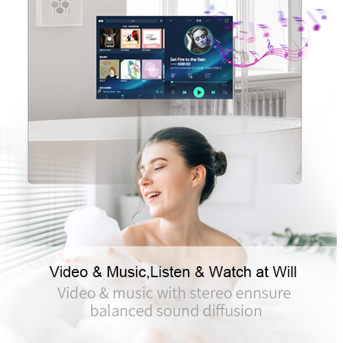 Kinstone Wall Mount Smart Mirror For Bathroom Square Shape 600*800MM Digital Signage