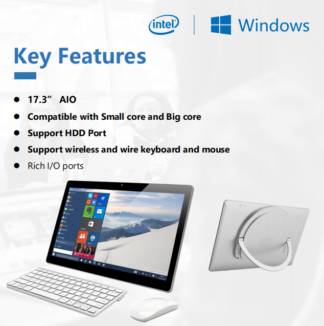 Kinstone AIO-173N1A 17.3-inch 8+128G high definition business office home all-in-one machine