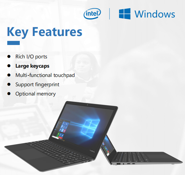 Kinstone NB-156NIA 15.6-inch 4+64G Business notebooks can be fingerprinted fingerprinted