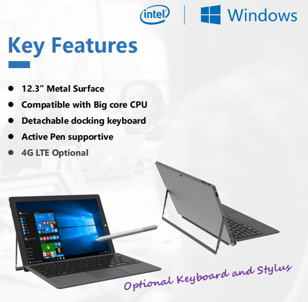 Kinstone SF-123NIA 12.3-inch 8+512G Metal tablet laptop