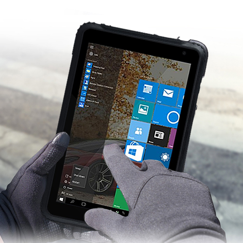 KS-188H Kinstone Rugged Tablet, 8 inch Windows 10 Rugged Tablet, 4G LTE, GPS, Water Resistance, 700nit Sunlight Readable, 7500mAh Battery, Dual Wi-Fi for Enterprise Work Field