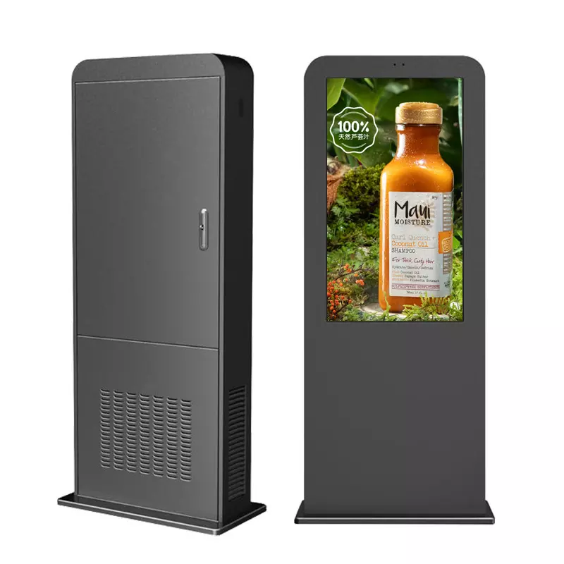 Kinstone Outdoor 65Inch IP65 Touch Screen Floor Stand Advertising Digital Signage Displays Kiosk Screens
