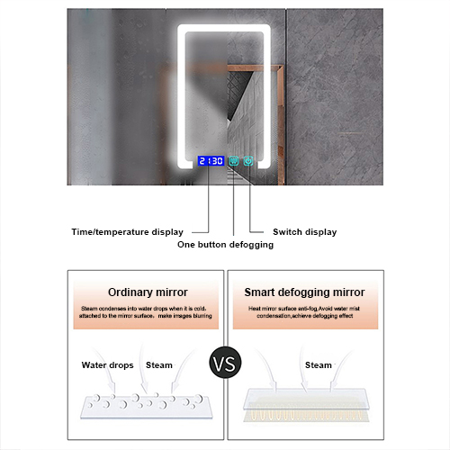 Kinstone OEM 15.6 inch LCD Bathroom Cabinet Mirror Voice Control Intelligent Smart Mirror