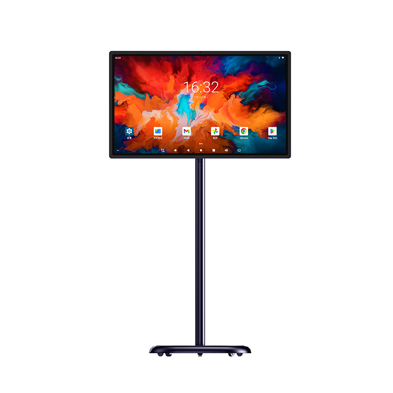 Kinstone 32 inch all-in-one smart TV，All metal case,Atmosphere light 360° cardan wheel base